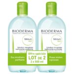 Bioderma - Sébium H2O Eau Micellaire Nettoyante Purifiante Lot de 2 x 500 ml