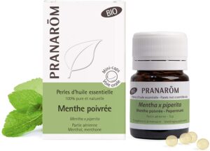 Pranarom - Perles d'huile essentielle 100% pure et naturelle - Menthe poivrée - Mentha x piperita - 60 perles