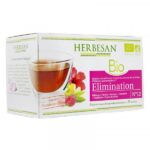 Herbesan BIO - Infusion naturellement aromatisée - Elimination - Saveur framboise-citron - 20 sachets