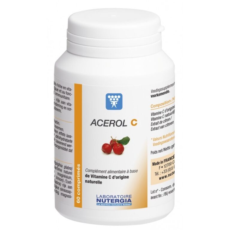 ACEROL C - Vitamine C d'origine naturelle - 60 comprimés