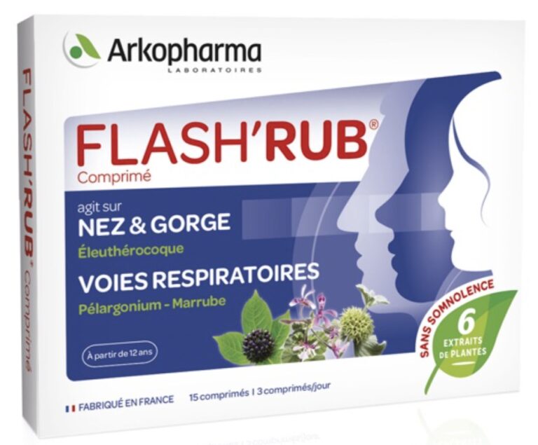 Flash'Rub Comprimés - Nez et Gorge - 15 comprimés