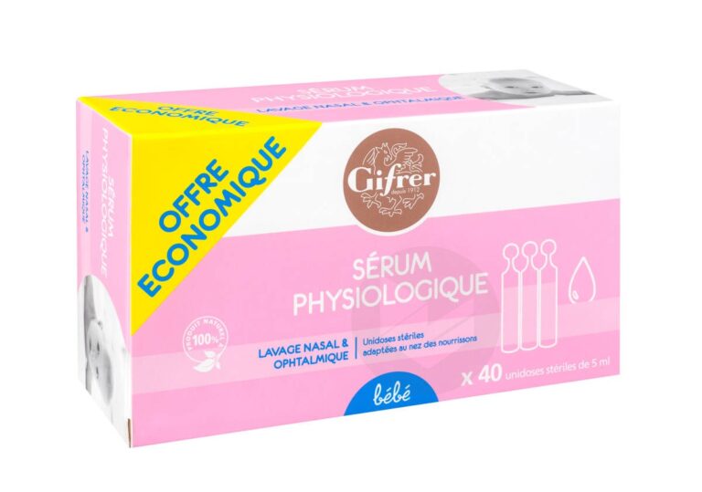 Sérum physiologique Gifrer offre économique unidoses 40 x 5ml