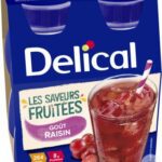 Delical - Boisson fruitée goût raisin 4x200ml