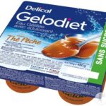 Delical - Gelodiet eau gélifiée goût thé pêche sans sucres 4x120g