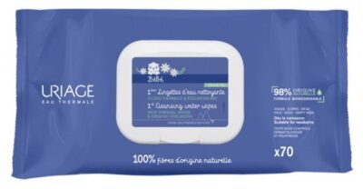 Uriage Bébé 1ères Lingettes d'Eau Nettoyante 70 Lingettes