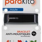 Parakito - Bracelet Anti-Moustiques Rechargeable Adulte - Modèle : Color Noir