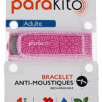 Parakito - Bracelet Anti-Moustiques Rechargeable Adulte - Modèle : Graphic Violet