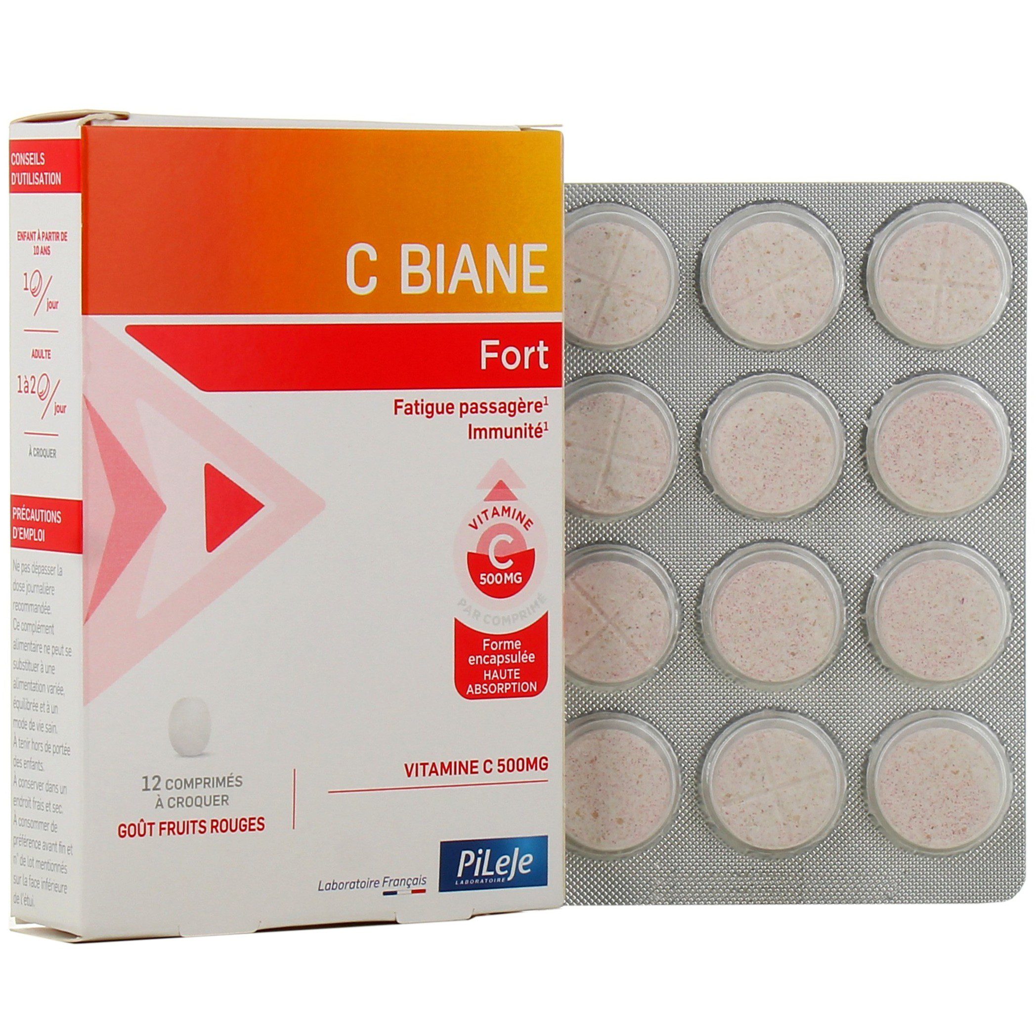 Pileje - C Biane Fort - 12 comprimés à croquer