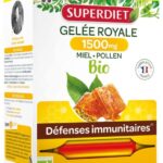 Superdiet - Gelée Royale 1500 mg Miel Pollen Bio 20 Ampoules + 10 Ampoules Offertes