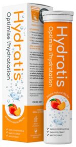 Hydratis - Solution d'Hydratation 20 Pastilles Effervescentes - Arôme : Pêche