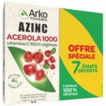 Arkopharma - Azinc Acérola 1000 Lot de 2 x 30 Comprimés à Croquer
