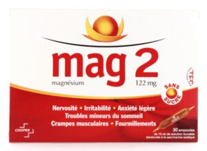 Mag 2 - 122 mg 30 ampoules de solution buvable sans sucre