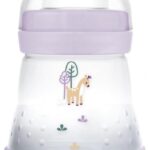 Mam - Biberon Easy Start 160 ml 0 Mois et + Débit 1 - Couleur : Lilas