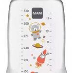 Mam - Easy Active Biberon 2ème Âge 330 ml 6 Mois et + - Couleur : Blanc