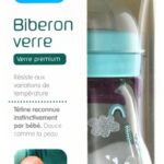 Man - Biberon Verre Premium 170 ml 0 Mois et + Débit 1 - Modèle : Ours et Hérisson