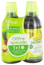 Milical - Draineur Minceur Ultra Lot de 2 x 500 ml - Saveur : Ananas