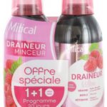 Milical - Draineur Minceur Ultra Lot de 2 x 500 ml - Saveur : Framboise